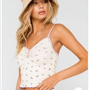 BDG Urban Outfitters Pointelle Light Yellow Cami